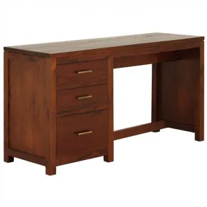 Paris Solid Mahogany Timber 3 Drawer 150cm Desk - Mahogany by Centrum Furniture, a Desks for sale on Style Sourcebook