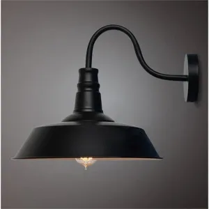 Daniel Industrial Iron Wall Sconce, Large, Black by Laputa Lighting, a Wall Lighting for sale on Style Sourcebook