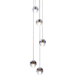 Elias 5 Light Glass Ball Cluster Pendant Light by Laputa Lighting, a Pendant Lighting for sale on Style Sourcebook