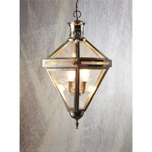 Rockefella Metal & Glass Pendant Light, Silver by Emac & Lawton, a Pendant Lighting for sale on Style Sourcebook