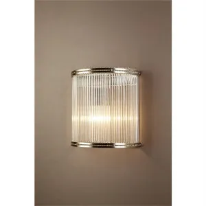Verre Half Round Glass Wall Light, Silver / Clear by Emac & Lawton, a Wall Lighting for sale on Style Sourcebook