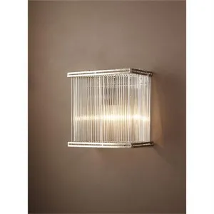 Verre Rectangular Glass Wall Light, Silver / Clear by Emac & Lawton, a Wall Lighting for sale on Style Sourcebook