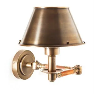 Benton Metal Swing Arm Wall Light - Antique Brass by Emac & Lawton, a Wall Lighting for sale on Style Sourcebook