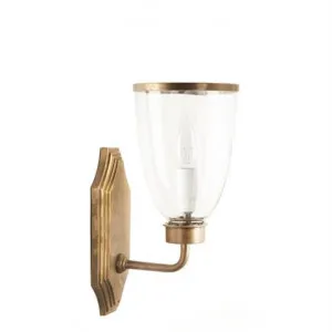 Westbrook Metal & Glass Wall Light - Brass by Emac & Lawton, a Wall Lighting for sale on Style Sourcebook
