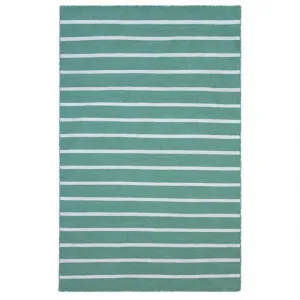 Pinstripe Hand Woven Indoor/Outdoor Rug, 220x320cm, Turquoise by Colorscope, a Outdoor Rugs for sale on Style Sourcebook