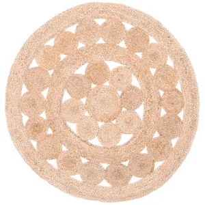 Natural Daisy Hand Braided Jute Indoor/Outdoor 120cm Round Rug by Rug Culture, a Outdoor Rugs for sale on Style Sourcebook