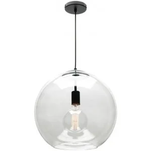 Orpheus Glass Pendant Light, 1 Light, Large, Clear / Black by Cougar Lighting, a Pendant Lighting for sale on Style Sourcebook
