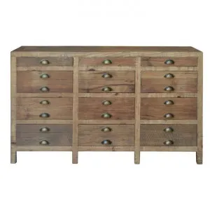 Printmakers Recycled Pine Timber 12 Drawer 138cm Sideboard by Manoir Chene, a Sideboards, Buffets & Trolleys for sale on Style Sourcebook