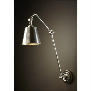 Cromwell Adjustable Metal Wall Lamp - Antique Silver by Emac & Lawton, a Wall Lighting for sale on Style Sourcebook