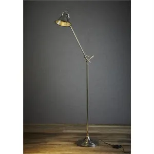 Morton Adjustable Metal Floor Lamp - Antique Silver by Emac & Lawton, a Floor Lamps for sale on Style Sourcebook