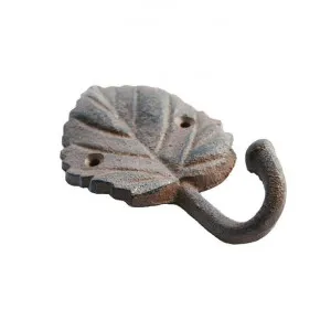 Mulberry Leaf Cast Iron Hook, Antique Rust by Mr Gecko, a Wall Shelves & Hooks for sale on Style Sourcebook