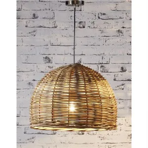 Amos Rattan Pendant Light, Small by Emac & Lawton, a Pendant Lighting for sale on Style Sourcebook