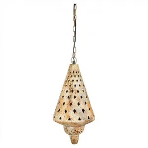 Haymana Rustic Iron Moroccan Cone Shape Hanging Lamp by Casa Sano, a Pendant Lighting for sale on Style Sourcebook