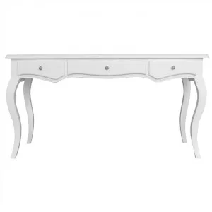Louis Birch Timber Writing Desk, 150cm,White by Manoir Chene, a Desks for sale on Style Sourcebook