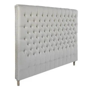 Chesterfield Tufted Linen Bed Headboard, King, Oatmeal by Manoir Chene, a Bed Heads for sale on Style Sourcebook