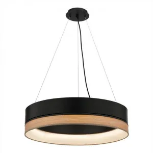 Fitzgerald Metal Shade LED Pendant Light, Black by Mercator, a Pendant Lighting for sale on Style Sourcebook