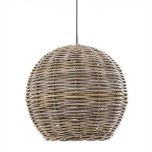 Buckton Round Rattan Pendant Light, 40cm by Emac & Lawton, a Pendant Lighting for sale on Style Sourcebook