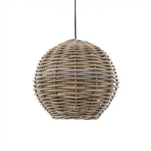 Buckton Round Rattan Pendant Light, 30cm by Emac & Lawton, a Pendant Lighting for sale on Style Sourcebook