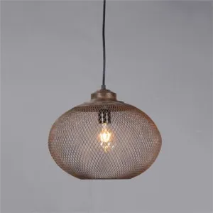 Carlo Metal Mesh Pendant Light, Medium, Rust by Emac & Lawton, a Pendant Lighting for sale on Style Sourcebook