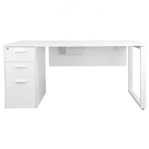 Lacasa Office Desk with Privacy Screen, 160cm, White by Conception Living, a Desks for sale on Style Sourcebook