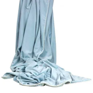 Rodeo Luxury Velvet Throw, Pale Blue by COJO Home, a Throws for sale on Style Sourcebook