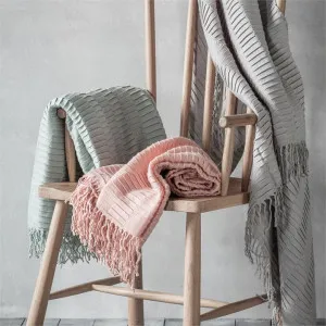 Narni Pleat Throw, Blush by Casa Bella, a Throws for sale on Style Sourcebook