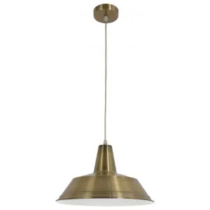 Divo Industrial Steel Pendant Light, Antique Brass by CLA Ligthing, a Pendant Lighting for sale on Style Sourcebook