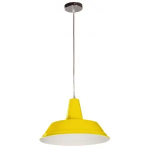 Divo Industrial Steel Pendant Light, Yellow by CLA Ligthing, a Pendant Lighting for sale on Style Sourcebook