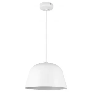 Pastel Iron Pendant Light, Angled Dome, Matt White by CLA Ligthing, a Pendant Lighting for sale on Style Sourcebook