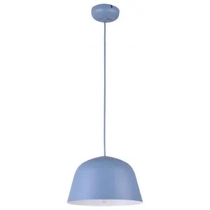 Pastel Iron Pendant Light, Angled Dome, Matt Blue by CLA Ligthing, a Pendant Lighting for sale on Style Sourcebook
