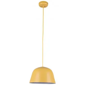 Pastel Iron Pendant Light, Angled Dome, Matt Yellow by CLA Ligthing, a Pendant Lighting for sale on Style Sourcebook