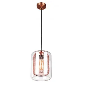 Tono Glass & Iron Mesh Pendant Light, Copper by CLA Ligthing, a Pendant Lighting for sale on Style Sourcebook