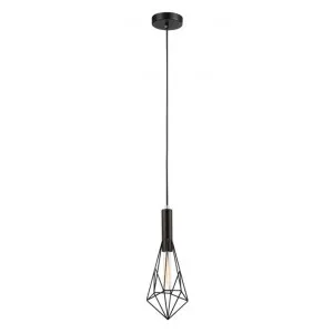 Blackband Iron Caged Pendant Light, Small Diamond, Black by CLA Ligthing, a Pendant Lighting for sale on Style Sourcebook