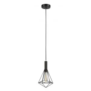 Blackband Iron Caged Pendant Light, Large Diamond, Black by CLA Ligthing, a Pendant Lighting for sale on Style Sourcebook