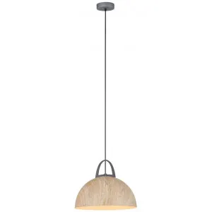 Legna Iron Pendant Light, Dome, Lime Washed Oak by CLA Ligthing, a Pendant Lighting for sale on Style Sourcebook