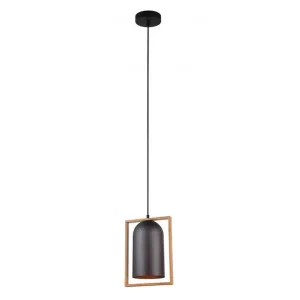 Swing Iron & Wood Pendant Light, Oblong, Black by CLA Ligthing, a Pendant Lighting for sale on Style Sourcebook