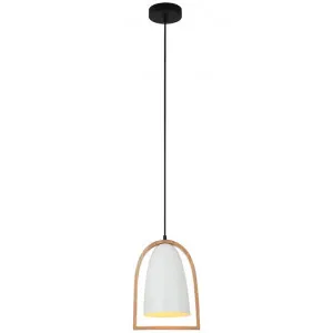 Swing Iron & Wood Pendant Light, Cone, White by CLA Ligthing, a Pendant Lighting for sale on Style Sourcebook