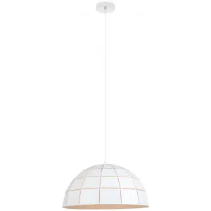 Armis Iron Tiled Pendant Light, Dome, White by CLA Ligthing, a Pendant Lighting for sale on Style Sourcebook
