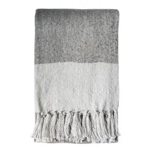 Lexden Tonal Faux Mohair Throw, 130x180cm, Slate / Silver by Casa Bella, a Throws for sale on Style Sourcebook
