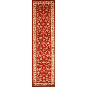 Istanbul Floral Turkish Made Oriental Runner Rug, 300x80cm, Red by Rug Culture, a Outdoor Rugs for sale on Style Sourcebook