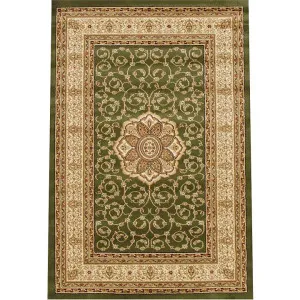Istanbul Medallion Turkish Made Oriental Rug, 230x160cm, Green by Rug Culture, a Outdoor Rugs for sale on Style Sourcebook