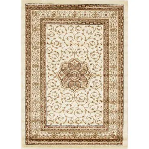 Istanbul Medallion Turkish Made Oriental Rug, 230x160cm, Ivory by Rug Culture, a Outdoor Rugs for sale on Style Sourcebook