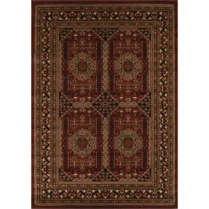 Istanbul Afghan Turkish Made Oriental Rug, 230x160cm, Burgundy by Rug Culture, a Outdoor Rugs for sale on Style Sourcebook