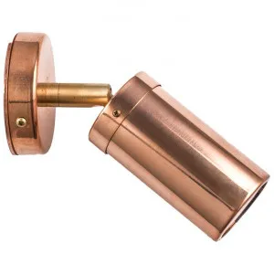 Roslin Economy IP54 Exterior Single Adjustable Wall Light, GU10, Copper with Brass Knuckle by CLA Ligthing, a Outdoor Lighting for sale on Style Sourcebook