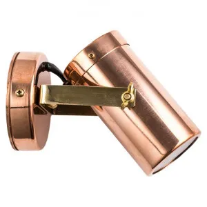 Roslin Economy IP54 Exterior Adjustable Wall Light, GU10, Copper with Brass Bracket by CLA Ligthing, a Outdoor Lighting for sale on Style Sourcebook