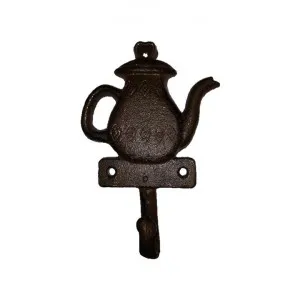 Teapot Cast Iron Wall Hook, Antique Rust by Mr Gecko, a Wall Shelves & Hooks for sale on Style Sourcebook