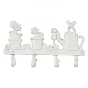 Gardening Cast Iron Wall Hook, Antique White by Mr Gecko, a Wall Shelves & Hooks for sale on Style Sourcebook