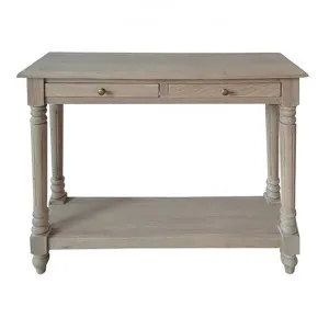 Lucius Oak Timber Console Table, 100cm, Weathered Oak by Manoir Chene, a Console Table for sale on Style Sourcebook