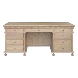 St. James Oak Timber Exclusive Desk, 180cm, Natural Oak by Manoir Chene, a Desks for sale on Style Sourcebook