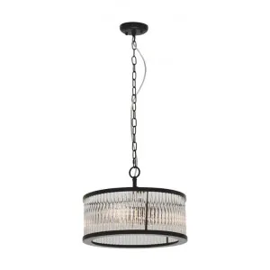 Canterbury Metal & Glass Round Pendant Light, 3 Light by Mercator, a Pendant Lighting for sale on Style Sourcebook